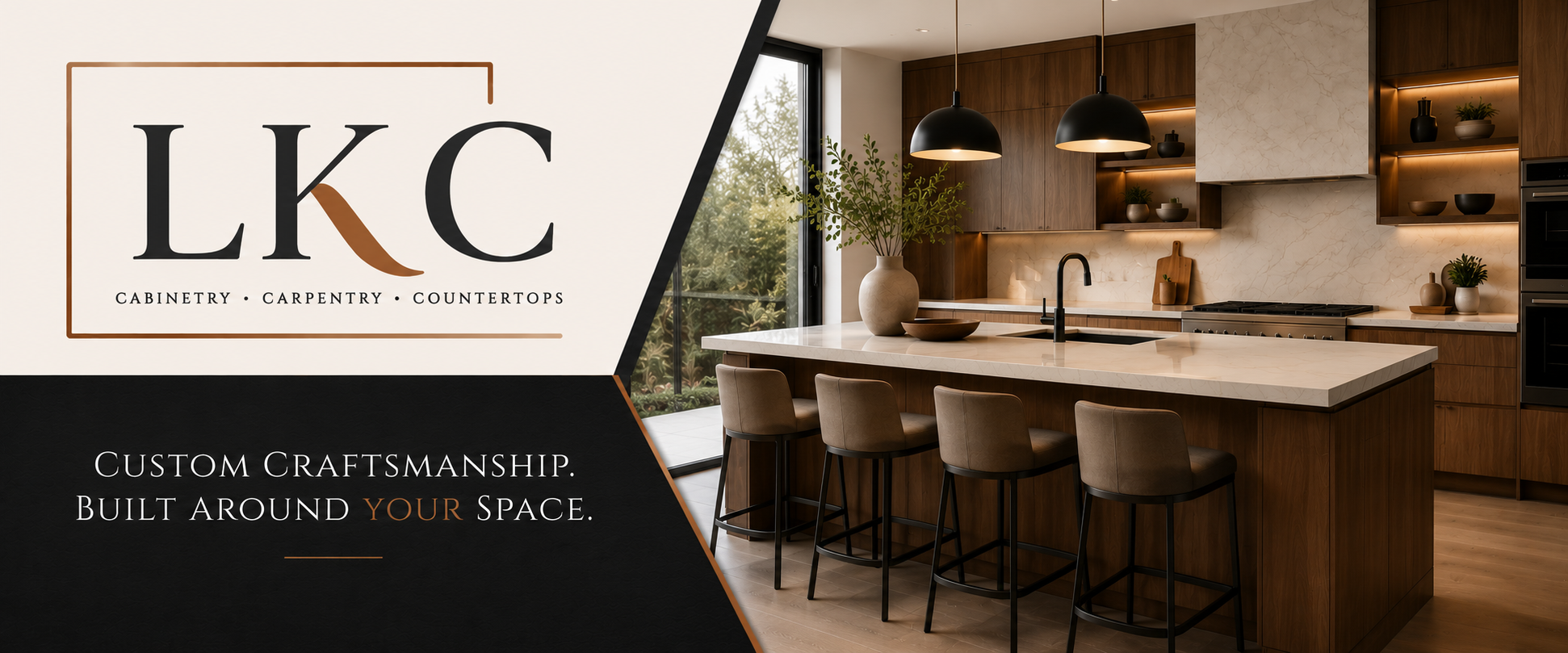 LKC cabinetry, carpentry and countertops with a modern custom kitchen